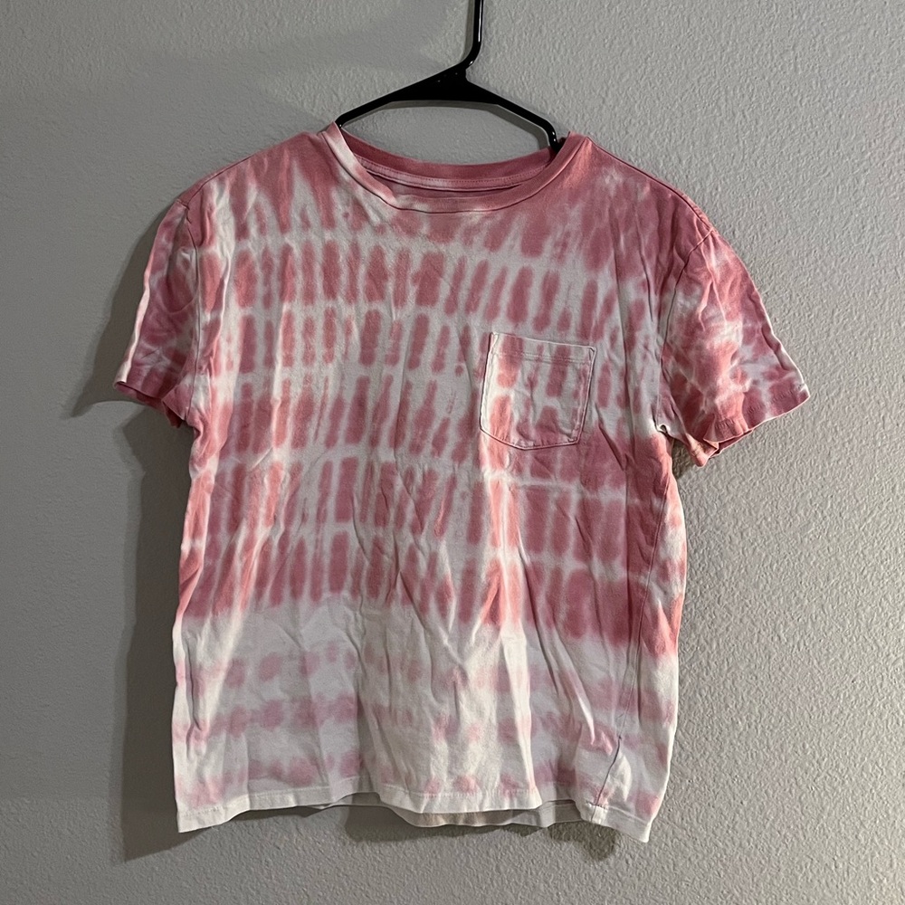 Pink tie-dye shirt (youth 12)